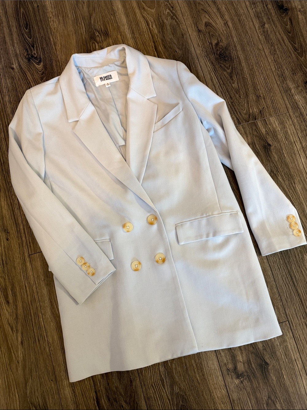 NWOT! BB Dakota Steve Madden Pale Blue Double-Breasted Blazer